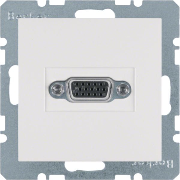 HAGER BOCCHIOTTI - Presa VGA Berker S.1/B.3/B.7 bianco polare lucido