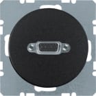 HAGER BOCCHIOTTI - Presa VGA posteriore Berker R.1/R.3 nero lucido