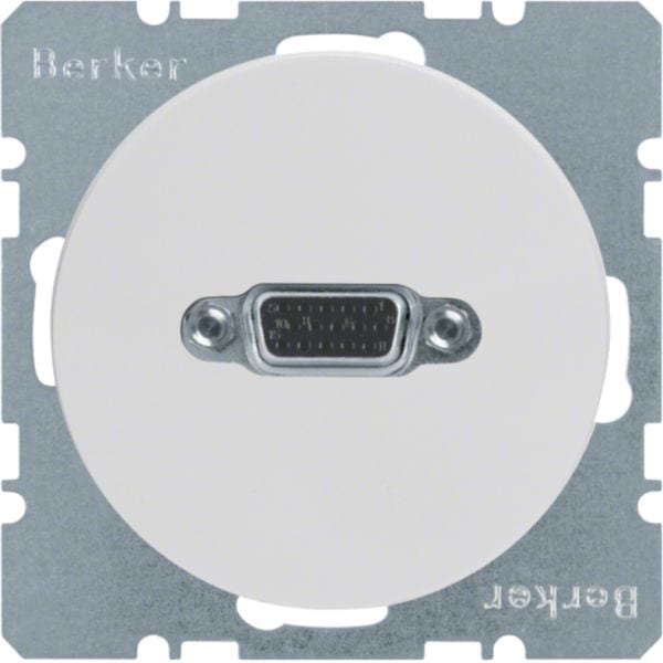 HAGER BOCCHIOTTI - Presa VGA posteriore Berker R.1/R.3 bianco polare lucido