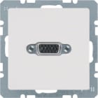 HAGER BOCCHIOTTI - Presa VGA posteriore Berker Q.1/Q.3 bianco polare velluto