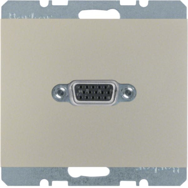 HAGER BOCCHIOTTI - Presa VGA posteriore Berker K.5 acciaio inox opaco, verniciato