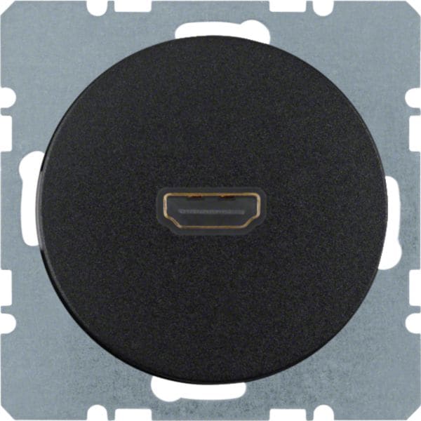 HAGER BOCCHIOTTI - Presa High Definition Berker R.1/R.3 nero lucido