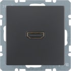 HAGER BOCCHIOTTI - Presa High Definition Berker Q.1/Q.3 antracite velluto, verniciato