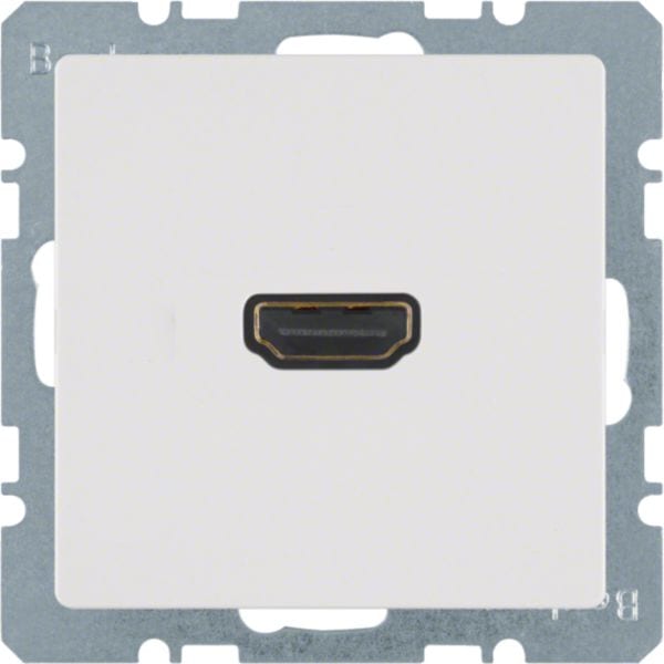 HAGER BOCCHIOTTI - Presa High Definition Berker Q.1/Q.3 bianco polare velluto