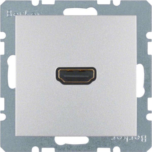 HAGER BOCCHIOTTI - Presa High Definition con collegamento a innesto 90° B.7 alu opaco, verniciato
