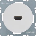 HAGER BOCCHIOTTI - Presa High Defint. con colleg. a innesto 90° Serie R.1/R.3 Bianco pol. Luc.