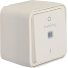 HAGER BOCCHIOTTI - Int. x contr. a 2 poli con stampa "Heizung - 0 - I" AP Serie W.1 bianco pol. op.