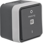 HAGER BOCCHIOTTI - Int. x contr. a 2 poli con stampa "Heizung - 0 - I" Serie W.1 gri/gri chiaro op.