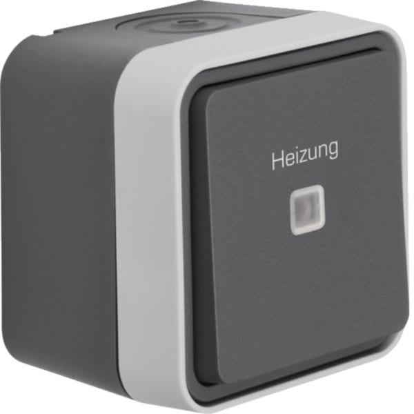 HAGER BOCCHIOTTI - Deviat. di controllo con stampa "Heizung" Serie W.1 grigio/grigio chiaro opac