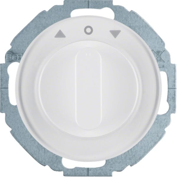 HAGER BOCCHIOTTI - Commut. a manopola x veneziane unipolare con Pezzo c.le R.Classic Bianco pol.