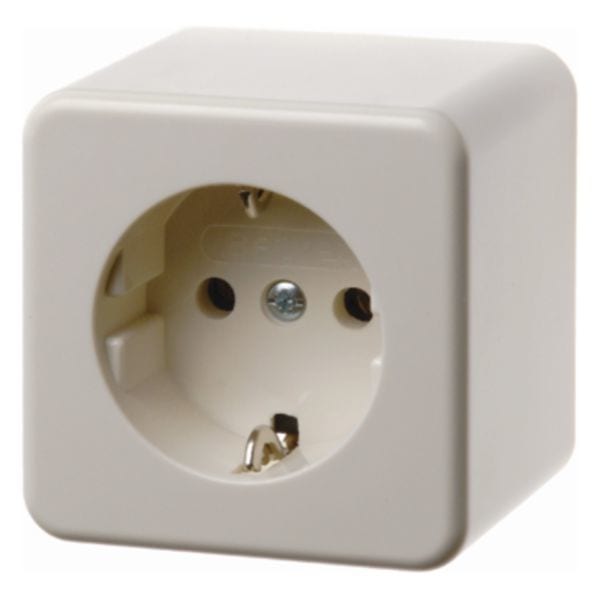 HAGER BOCCHIOTTI - Presa SCHUKO a parete bianco lucido
