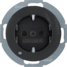 HAGER BOCCHIOTTI - Presa SCHUKO con luce di orientamento LED Serie 1930/R.classic nero lucido