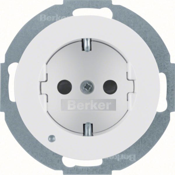 HAGER BOCCHIOTTI - Presa SCHUKO con luce di orientamento LED Serie 1930/R.classic Bianco pol. Lucid