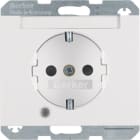 HAGER BOCCHIOTTI - Presa SCHUKO con LED di controllo Berker K.1 bianco polare lucido