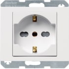 HAGER BOCCHIOTTI - Presa ita con messa a terra e SCHUKO 10 A/16 A Berker K.1 bianco polare lucido