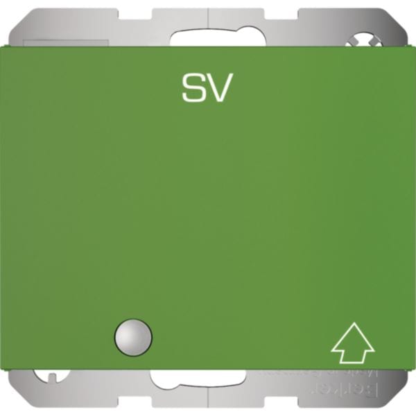 HAGER BOCCHIOTTI - Presa Schuko con coperchio, alta protezione contatti e LED, K.x, verde lucido.