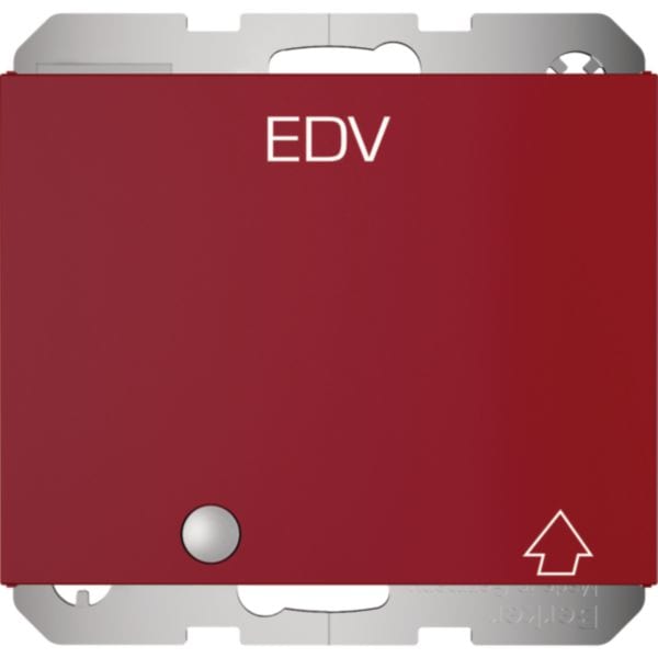 HAGER BOCCHIOTTI - Presa Schuko con coperchio, alta protezione contatti e LED, K.x, rosso lucido.