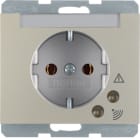 HAGER BOCCHIOTTI - Presa SCHUKO contro sovratensioni Serie K.5 acciaio inox opaco, vern.