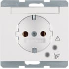 HAGER BOCCHIOTTI - Presa SCHUKO con protezione contro sovratensioni Berker K.1 bianco polare lucido