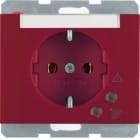 HAGER BOCCHIOTTI - Presa SCHUKO con protezione contro sovratensioni Berker K.1 rosso lucido