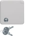 HAGER BOCCHIOTTI - Presa SCHUKO con placca e coperchio a cerniera wg UP IP44 grigio lucido