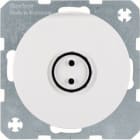 HAGER BOCCHIOTTI - Presa SCHUKO + coperch x costr. senza barr. archit.Serie R.1/R.3 bianco pol. luc