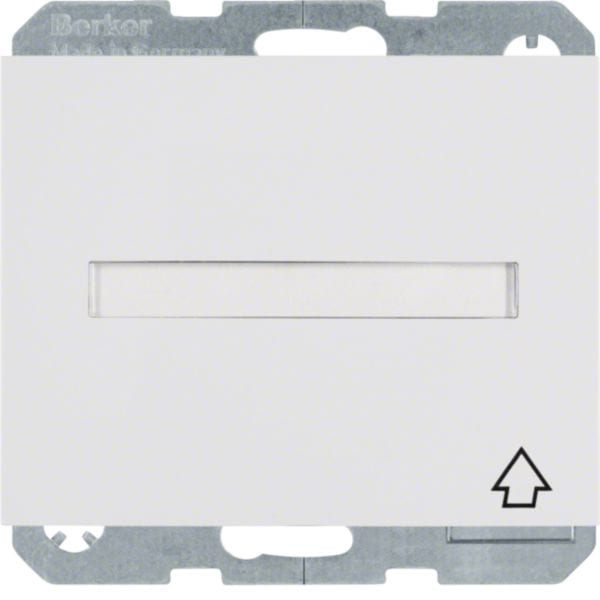 HAGER BOCCHIOTTI - presa SCHUKO con coperchio a cerniera e portaetichetta K.1 bianco polare lucido