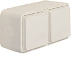 HAGER BOCCHIOTTI - Presa SCHUKO doppia orizz. con coperchio a parete Serie W.1 bianco pol. opac