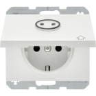 HAGER BOCCHIOTTI - Presa SCHUKO con coperchio x costr. senza barr. archit.Serie K.1 bianco pol. luc
