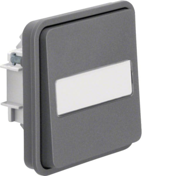 HAGER BOCCHIOTTI - puls. contatto NA con bilanciere a parete/da incasso Serie W.1 grigio opac