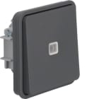 HAGER BOCCHIOTTI - puls. contatto di commutazione illuminato Serie W.1 grigio opac