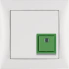 HAGER BOCCHIOTTI - Pulsante di arresto con cornice Berker Q.3 bianco polare velluto