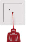HAGER BOCCHIOTTI - Pulsante a tirante con cornice Berker Q.1 bianco polare velluto