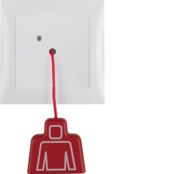 HAGER BOCCHIOTTI - Pulsante a tirante con cornice Berker S.1 bianco polare lucido