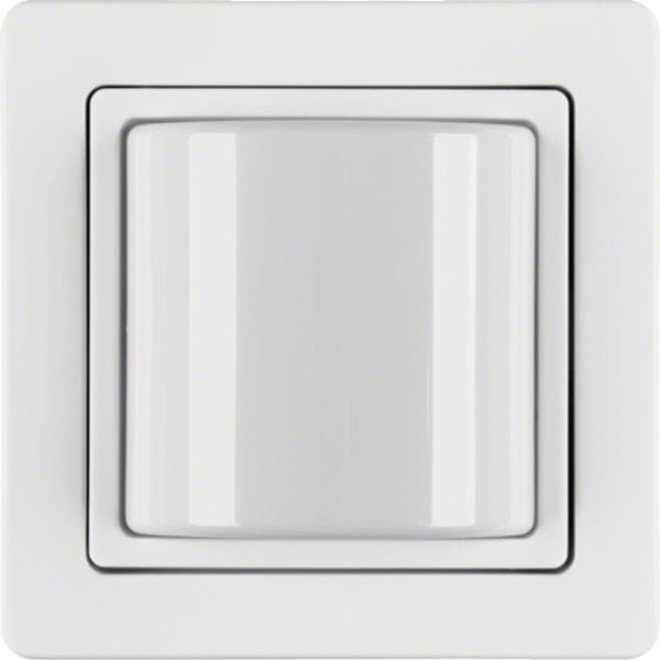 HAGER BOCCHIOTTI - Spia luminosa con cornice Berker Q.1 bianco polare velluto