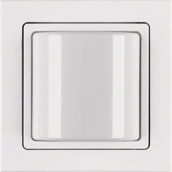 HAGER BOCCHIOTTI - Spia luminosa con cornice Berker Q.3 bianco polare velluto