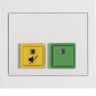 HAGER BOCCHIOTTI - Pulsante di arresto/presenza con cornice Berker K.1 bianco polare lucido