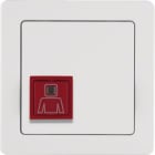 HAGER BOCCHIOTTI - Tasto di chiamata con cornice Berker Q.1 bianco polare velluto