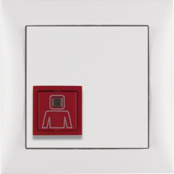 HAGER BOCCHIOTTI - Tasto di chiamata con cornice Berker S.1 bianco polare opaco