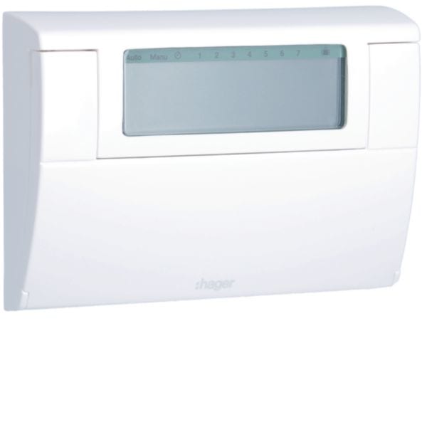 HAGER BOCCHIOTTI - Cronoterm. Eco Digitale Sett. Parete - Batterie - 1 Sc 8A - 2 Fili - Bianco