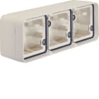 HAGER BOCCHIOTTI - Scatola tripla orizzontale, con cornice a parete Berker W.1 bianco polare opaco