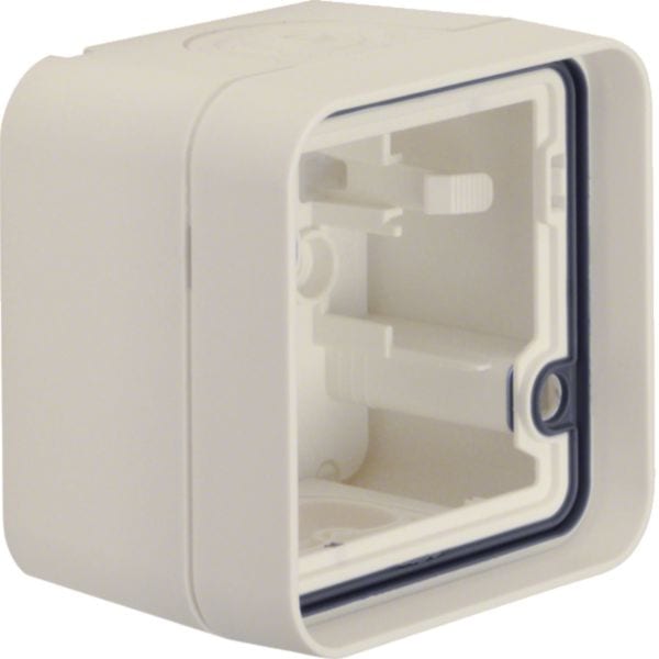 HAGER BOCCHIOTTI - Scatola con cornice a parete Berker W.1 bianco polare opaco
