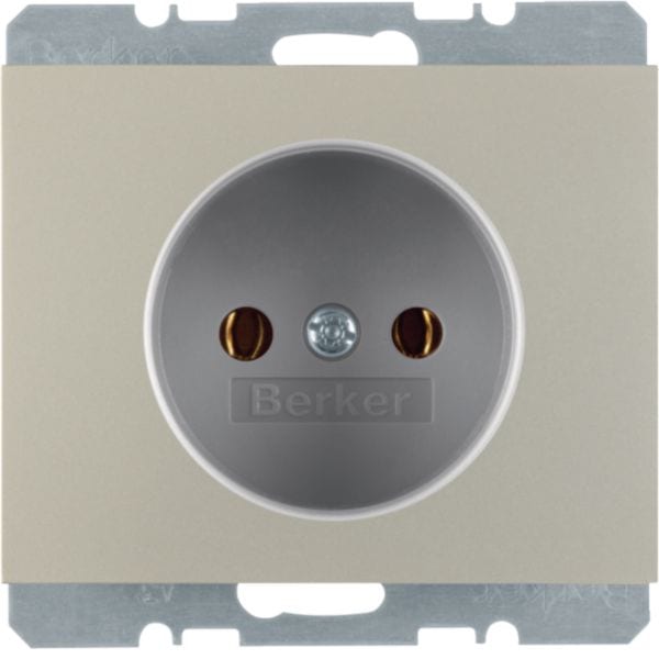 HAGER BOCCHIOTTI - Presa senza messa a terra Berker K.5 acciaio inox, verniciato
