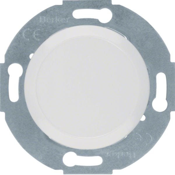 HAGER BOCCHIOTTI - Inserto cieco + pezzo c.le, attacco e graffe Serie 1930/Glas bianco pol. luc.