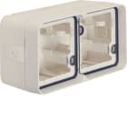 HAGER BOCCHIOTTI - Scatola doppia orizzontale, con cornice a parete Berker W.1 bianco polare opaco