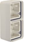 HAGER BOCCHIOTTI - Scatola doppia verticale, con cornice a parete Berker W.1 bianco polare opaco