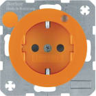 HAGER BOCCHIOTTI - Presa con spinotto di messa a terra e LED di controllo R.1/R.3 arancione lucido