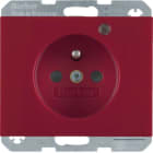 HAGER BOCCHIOTTI - Presa con spinotto di messa a terra e LED di controllo Berker K.1 rosso lucido