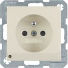 HAGER BOCCHIOTTI - Presa con spinotto x terra + LED orientamento Serie S.1 bianco Luc.