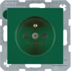 HAGER BOCCHIOTTI - Presa con spinotto di messa a terra Berker S.1/B.3/B.7 verde lucido